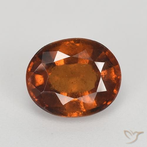 2.21ct Натуральный Янтарный Апельсин Гранат Гессонит, Овал, VS-SI