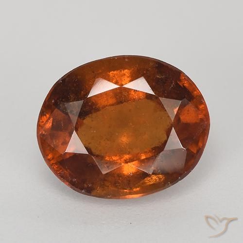 2.73ct Натуральный Темно-оранжевый Гранат Гессонит, Овал, VS-SI