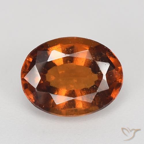 2.37ct Натуральный Темно-оранжевый Гранат Гессонит, Овал, VS-SI