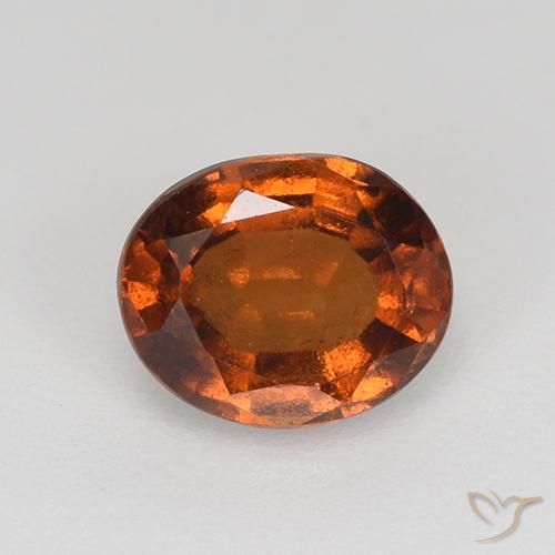 1.40ct Натуральный Темно-оранжевый Гранат Гессонит, Овал, Чистота VS