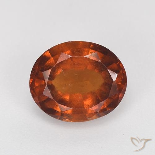 2.50ct Натуральный Темно-оранжевый Гранат Гессонит, Овал, Чистота VS