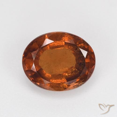 2.08ct Натуральный Янтарный Апельсин Гранат Гессонит, Овал, VS-SI