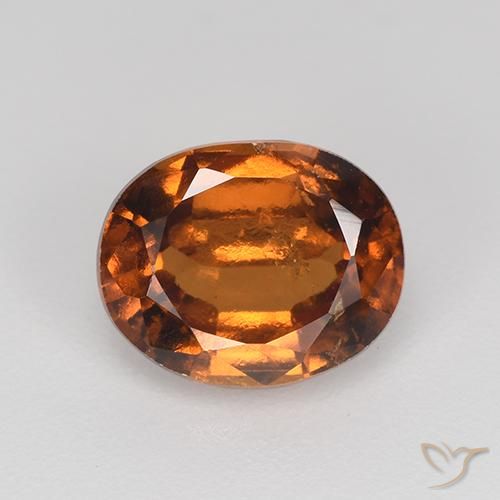 2.07ct Натуральный Темно-оранжевый Гранат Гессонит, Овал, VS-SI
