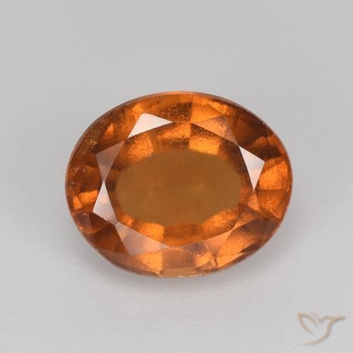 2.44ct Натуральный Темно-оранжевый Гранат Гессонит, Овал, VS-SI