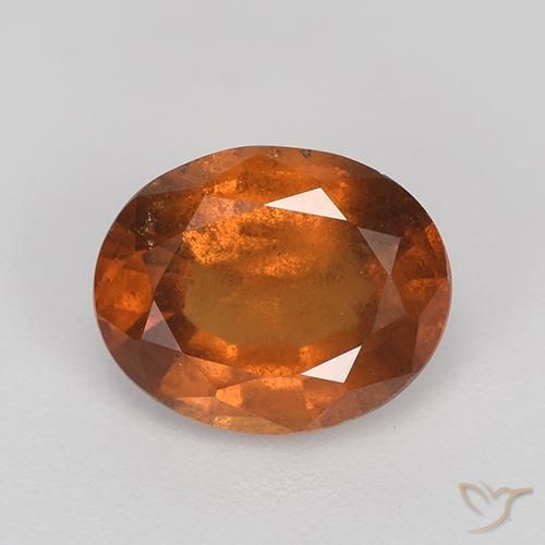 2.20ct Натуральный Красновато-оранжевый Гранат Гессонит, Овал, VS-SI