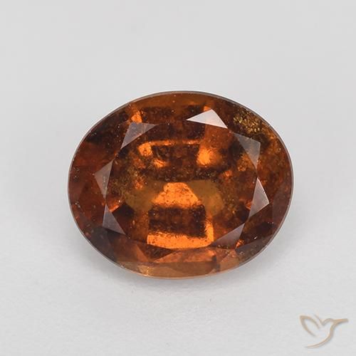 2.27ct Натуральный Темно-оранжевый Гранат Гессонит, Овал, VS-SI