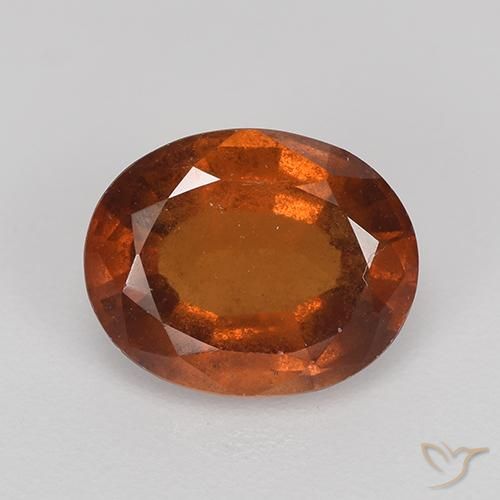 2.37ct Натуральный Красновато-оранжевый Гранат Гессонит, Овал, VS-SI