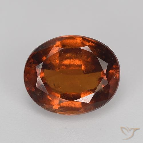 2.83ct Натуральный Темно-оранжевый Гранат Гессонит, Овал, VS-SI