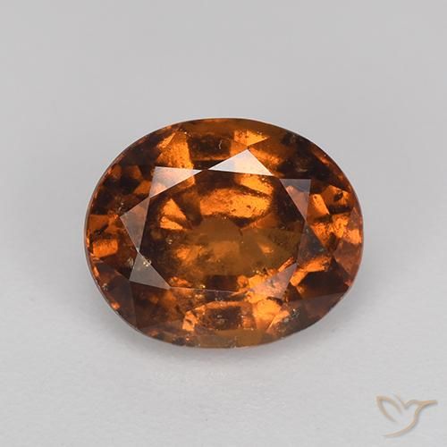 2.07ct Натуральный Янтарный Апельсин Гранат Гессонит, Овал, VS-SI
