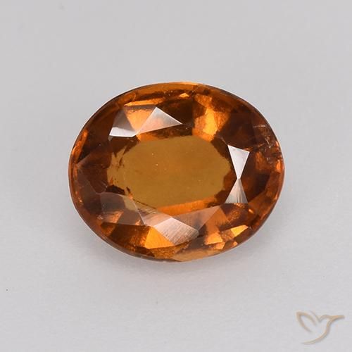 1.27ct Натуральный Темно-оранжевый Гранат Гессонит, Овал, Чистота VS