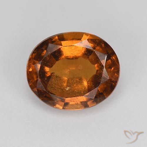 1.70ct Натуральный Средне-темно-оранжевый Гранат Гессонит, Овал, VS-SI