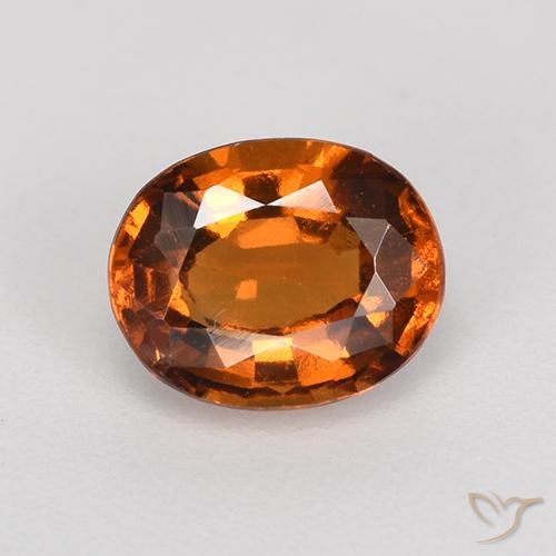 1.24ct Натуральный Темно-оранжевый Гранат Гессонит, Овал, Чистота VS