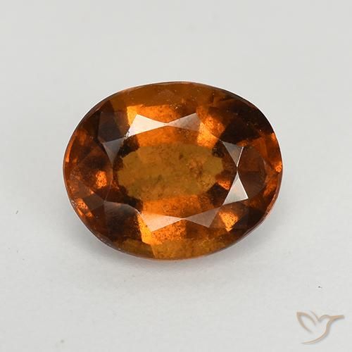 1.52ct Натуральный Янтарный Апельсин Гранат Гессонит, Овал, VS-SI