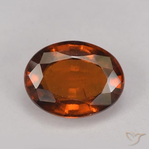 2.82ct Натуральный Красновато-оранжевый Гранат Гессонит, Овал, VS-SI