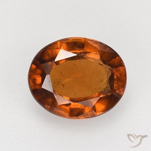 2.47ct Натуральный Темно-оранжевый Гранат Гессонит, Овал, VS-SI