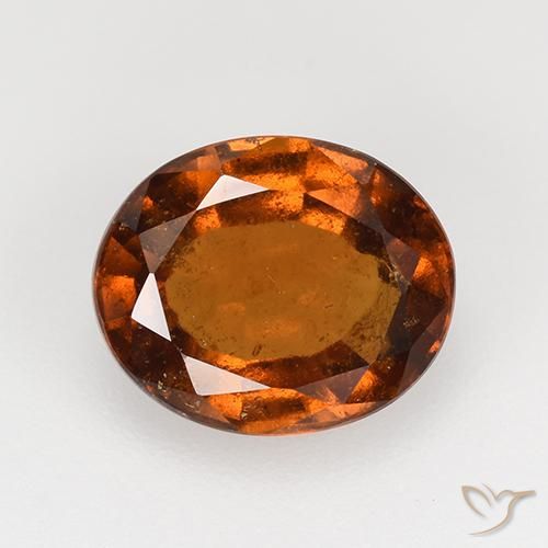 2.59ct Натуральный Красновато-оранжевый Гранат Гессонит, Овал, VS-SI