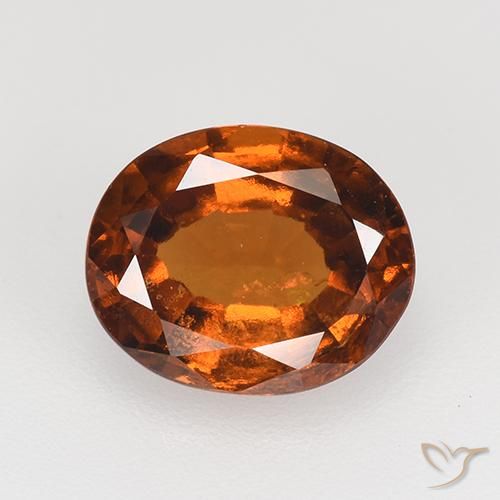 2.36ct Натуральный Янтарный Апельсин Гранат Гессонит, Овал, VS-SI