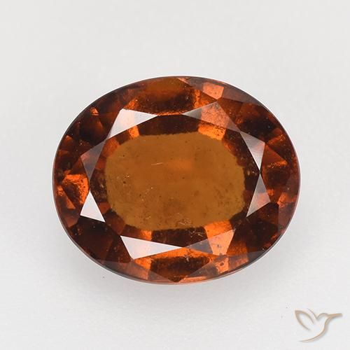 2.98ct Натуральный Темно-оранжевый Гранат Гессонит, Овал, VS-SI