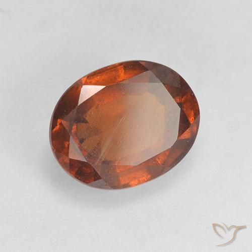1.68ct Натуральный Средне-темно-оранжевый Гранат Гессонит, Овал, VS-SI