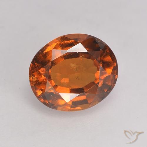 1.68ct Натуральный Средне-темно-оранжевый Гранат Гессонит, Овал, VS-SI