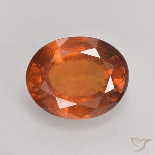 2.73ct Натуральный Темно-оранжевый Гранат Гессонит, Овал, VS-SI