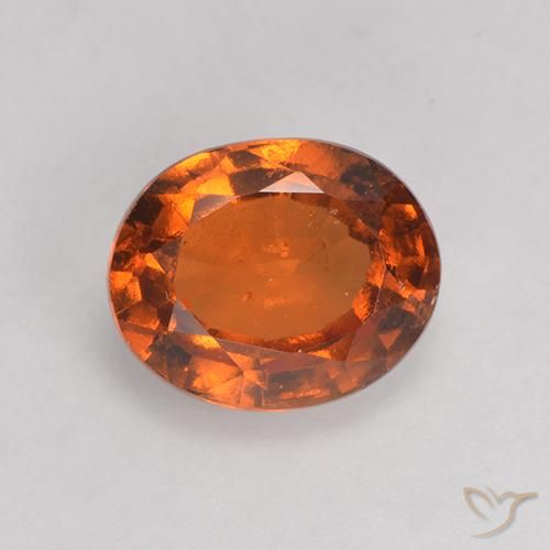 1.69ct Натуральный Огонь Оранжевый Гранат Гессонит, Овал, Чистота VS