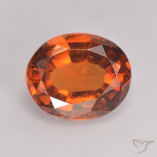 2.15ct Натуральный Красновато-оранжевый Гранат Гессонит, Овал, VS-SI