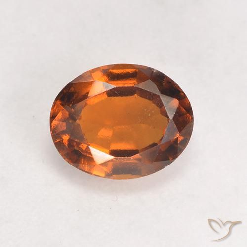 1.45ct Натуральный Средне-темно-оранжевый Гранат Гессонит, Овал, Чистота VS