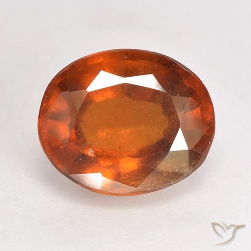 3.19ct Натуральный Темно-оранжевый Гранат Гессонит, Овал, SI