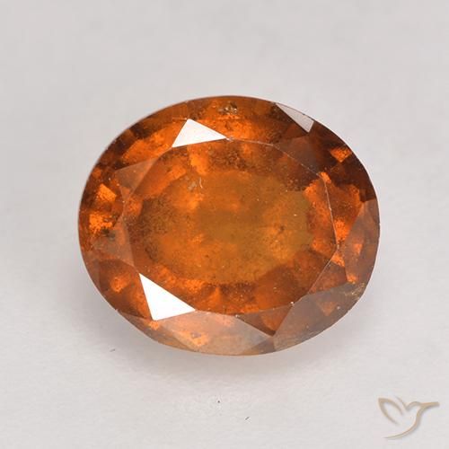 2.24ct Натуральный Средне-темно-оранжевый Гранат Гессонит, Овал, SI