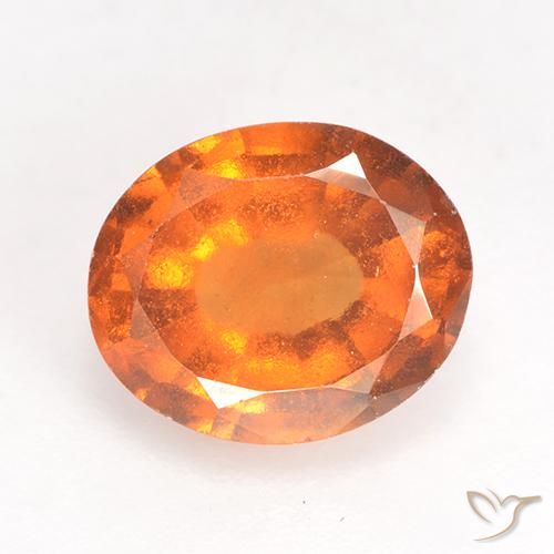 2.35ct Натуральный Средний апельсин Гранат Гессонит, Овал, SI