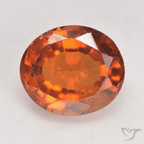 2.82ct Натуральный Темно-оранжевый Гранат Гессонит, Овал, VS-SI