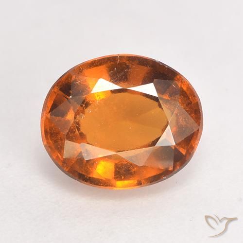 1.96ct Натуральный Средне-темно-оранжевый Гранат Гессонит, Овал, VS-SI