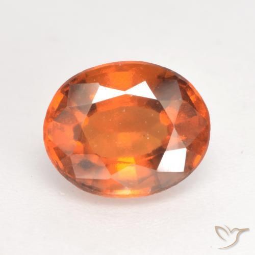 1.76ct Натуральный Темно-оранжевый Гранат Гессонит, Овал, Чистота VS