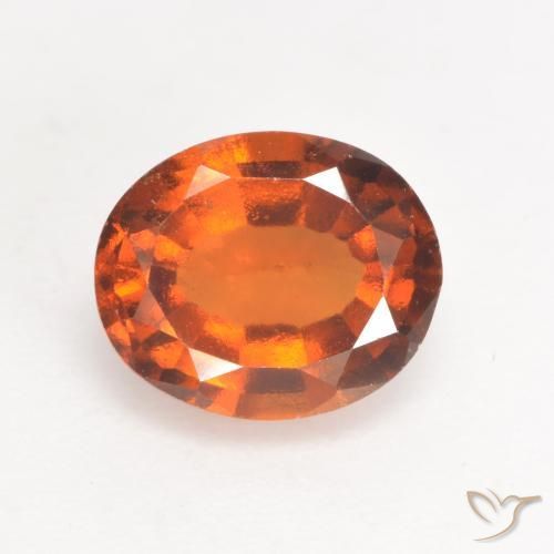 2.05ct Натуральный Средне-темно-оранжевый Гранат Гессонит, Овал, Чистота VS