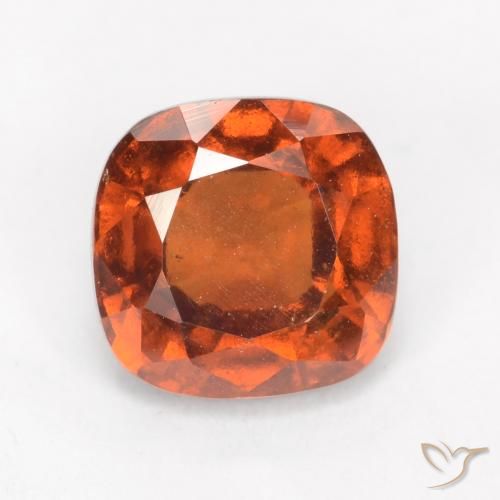2.08ct Натуральный Янтарный Апельсин Гранат Гессонит, Подушка, Чистота VS