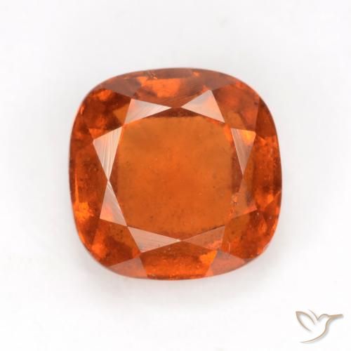 2.02ct Натуральный Темно-оранжевый Гранат Гессонит, Подушка, Чистота VS