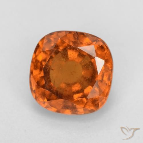 2.08ct Натуральный Средний апельсин Гранат Гессонит, Подушка, VS-SI