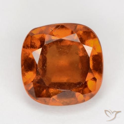 2.19ct Натуральный Красновато-оранжевый Гранат Гессонит, Подушка, Чистота VS