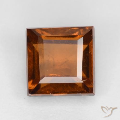 1.50ct Натуральный Янтарный Апельсин Гранат Гессонит, Квадрат, Чистота VS