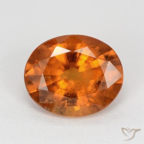 2.36ct Натуральный Темно-оранжевый Гранат Гессонит, Овал, SI