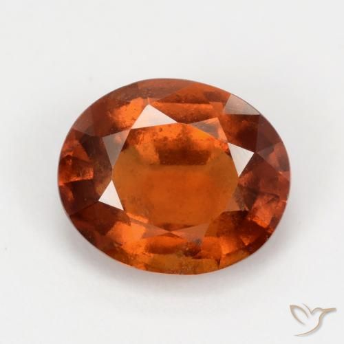 2.41ct Натуральный Средний апельсин Гранат Гессонит, Овал, VS-SI