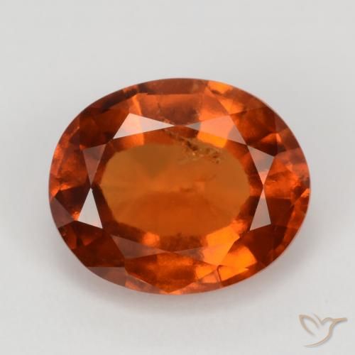 2.82ct Натуральный Средний апельсин Гранат Гессонит, Овал, VS-SI