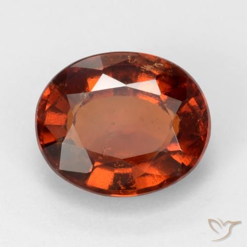 2.68ct Натуральный Темно-оранжевый Гранат Гессонит, Овал, VS-SI