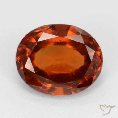 2.37ct Натуральный Янтарный Апельсин Гранат Гессонит, Овал, VVS-VS