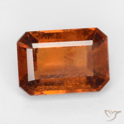 2.09ct Натуральный Янтарный Апельсин Гранат Гессонит, Изумрудная огранка, VS-SI