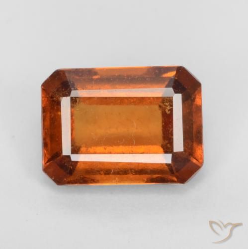 1.99ct Натуральный Янтарный Апельсин Гранат Гессонит, Изумрудная огранка, VS-SI
