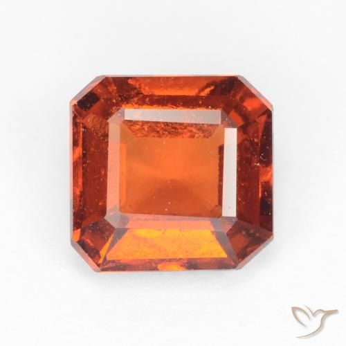 1.95ct Натуральный Средний апельсин Гранат Гессонит, Изумрудная огранка, VS-SI
