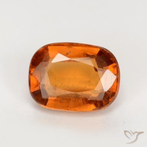 2.04ct Натуральный Средне-темно-оранжевый Гранат Гессонит, Подушка, VS-SI