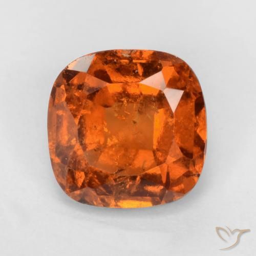 1.79ct Натуральный Огонь Оранжевый Гранат Гессонит, Подушка, SI
